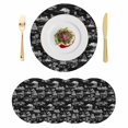 thumbnail image 1 of Coastal Nautical Round 13 Inch Placemats Set of 4, Summer Ocean Beach Sea Corals Black HeatResistant Non Slip Place Mats for Dining Table, Wipeable Braided Kitchen Table Mats for Housewarming, 1 of 9