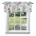 thumbnail image 1 of Coastal Ocean Animals Valance Curtain for Windows Brown Green Grey Coral Starfish Seashell Rod Pocket Curtain Valances Short Window Treatments for Kitchen Bathroom Laundry Basement 56 x 16 Inch, 1 of 9