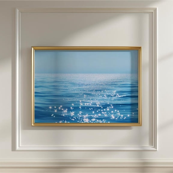 Coastal Ocean Wall Art, Beach Photography Poster, Modern Coastal Decor, Relaxing Blue Sea Home Wall Decor, 8x12 UNFRAMED