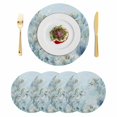 thumbnail image 1 of Coastal Octopus Round 13 Inch Placemats Set of 4, Farmhouse Eucalyptus Leaf Marine Lifes HeatResistant Non Slip Place Mats for Dining Table, Wipeable Braided Kitchen Table Mats for Housewarming, 1 of 9