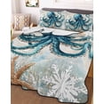 thumbnail image 1 of Coastal Octopus Twin XL Size Down Alternative Comforter, Lightweight Comforter Quilt Bedding Set with Pillow Shams Nautical Botanical Starfish All Seasons Bed Comforter Duvet Insert 68"x98", 1 of 7