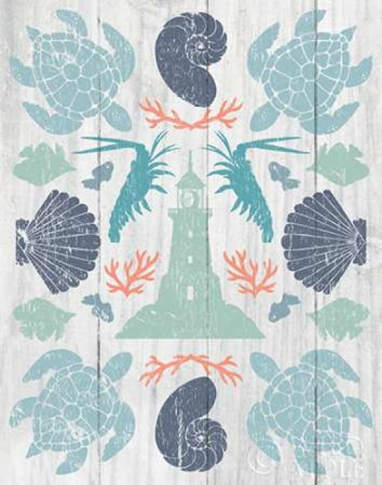 Coastal Otomi III on Wood Canvas Art - Cleonique Hilsaca (22 x 28)