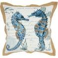 thumbnail image 1 of Coastal Outdoor Sea Horse Pillow Cover, 1 of 5