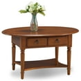 thumbnail image 1 of Coastal Oval Coffee Table in Pecan, 1 of 11