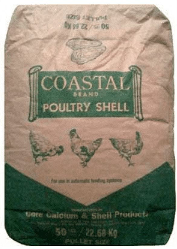 Coastal Oyster Shell Calcium Supplement for Chickens and Ducks (50 lb