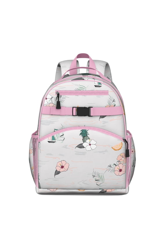 Coastal Paradise Waterproof Backpack for Teens - Breathable Padded School Bag with Ergonomic Design & Side Pockets