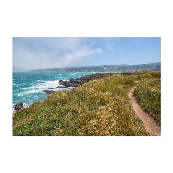 Coastal Path Perfection - Mendocino California Photography Coast Ocean Landscape Nature Scenic Coastal Unframed Wall Art Print 4 x 6 inches