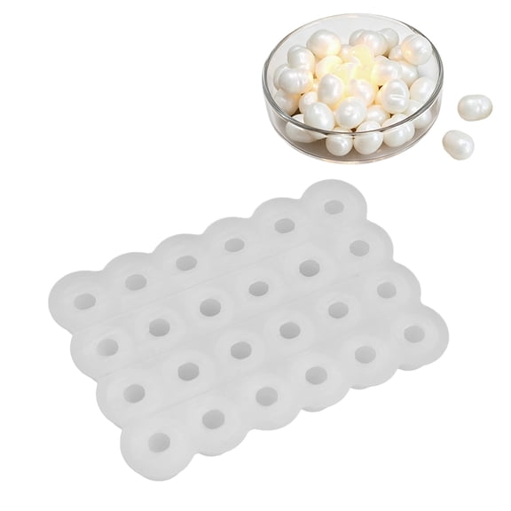 Coastal Pearl Shape Mold for Wax Resin Cement Plaster Creations, Flexible Silicone Casting Tool with Approx 9.7cm/3.82inch Format, Hobby Use