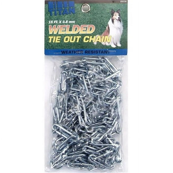Coastal Pet 2556-15 4.5 mm Titan Welded Link Tie Out Chain - 15 ft.