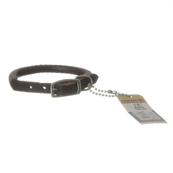 Coastal Pet 3800 Latigo Leather Rolled Dog Collar 3/8 inch 10IN
