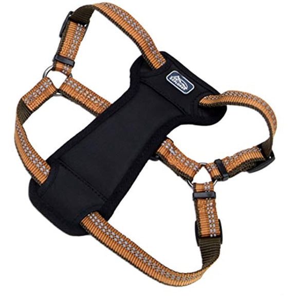 K9 Explorer Reflective Adjustable Padded Dog Harness - Campfire Orange Fits 26\"-38\" Girth