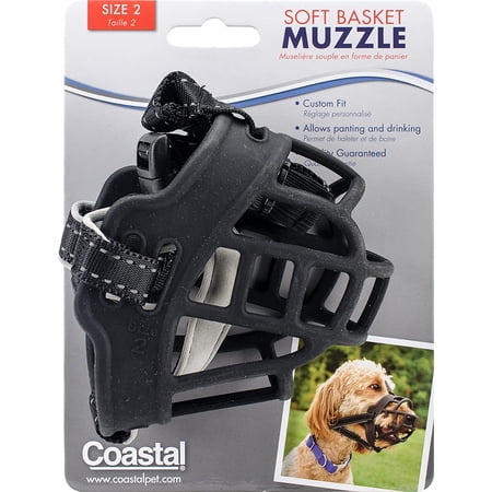 Coastal Pet Soft Basket Muzzle for Dogs Black - Size 2