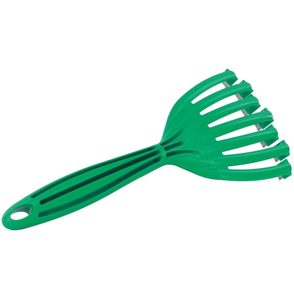 PetKORE: GroomRaker - Dog, Medium - Green Deshedding Tool, Pet Grooming, Hair-Dander Removal, Rubber Contour Fingers w/ Gentle Metal Tips, Coat Care