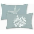 thumbnail image 1 of Coastal Pillow Covers 12x20 Set of 2 Blue Coral Starfish Throw Pillows Nautical Ocean Decorations Summer Linen Beach Pillowcase Outdoor Decor Farmhouse Lumbar Cushion Case for Home Living Room, 1 of 6