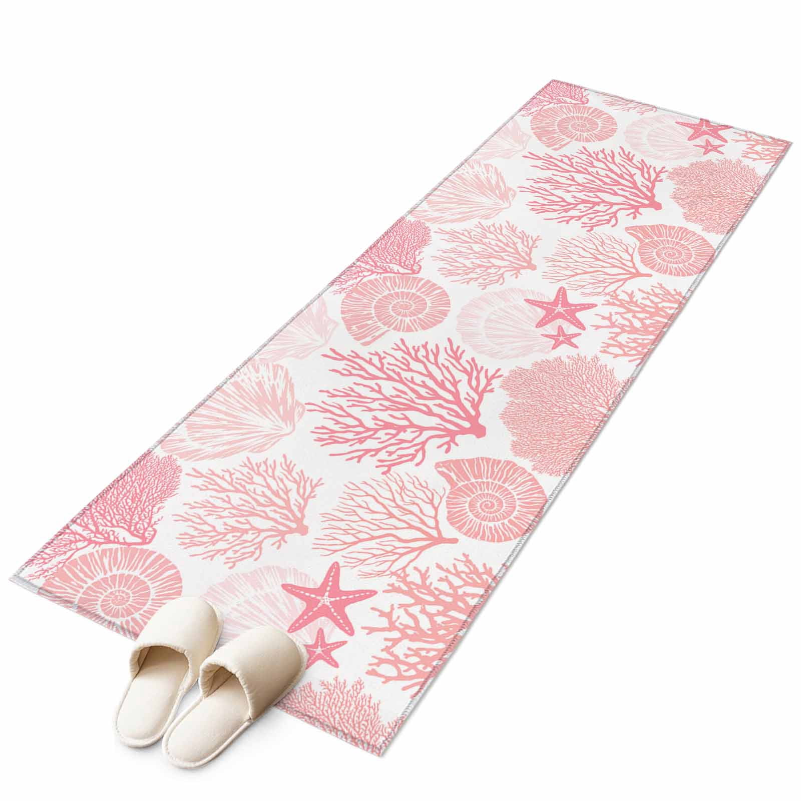 Coastal Pink Large Area Rugs for Bedroom Living Room, Soft Non Slip ...