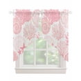 thumbnail image 1 of Coastal Pink Swag Valances for Windows, Ocean Coral Starfish Shell Modern Sea Rod Pocket Sheer Valances for Small Windows, Swag Toppers Light Filtering for Kitchen Living Room 2 Panels 36''x36'', 1 of 6