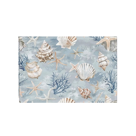 Coastal Placemats,Washable Table Mats for Kitchen Dining Seasonal Party Decor