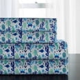 thumbnail image 1 of Coastal Print Microfiber Sheet Set, Full, Clearwater Aqua, 1 of 2