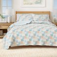 thumbnail image 1 of Coastal Quilt Set - Lightweight, Soft, All-Season - 2-Piece Reversible Nautical Bedding Set (Twin / Twin XL, Coastal Patchwork), 1 of 6