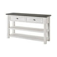thumbnail image 1 of Martin Svensson Home Monterey Solid Wood Sofa Console Table, White and Grey, 1 of 6