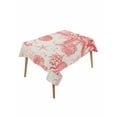 thumbnail image 1 of Coastal Red Table Cloth, Nautical Coral Seahorse Starfish Shell Waterproof Tablecloth for Rectangle Tables, Reusable Washable Fabric Table Cover for Restaurant Kitchen Dining Tables 60"x84", 1 of 6