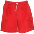 thumbnail image 1 of Coastal Revolution. Men's Classic Long Swim Trunks No Grommets with Five Pockets-Classic Lifeguard Red-XLarge, 1 of 5