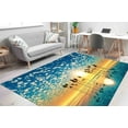 thumbnail image 1 of Coastal Rug, Tropical Rug, Beach Soft Rug, Sunrise Rug, Sunset Rug, Blue Decor Rug, Modern Rug, Entry Rug, Thick Rug, Pattern Rug, Car Mat, 2.6'x5' - 80x150 cm, 1 of 8
