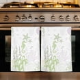 thumbnail image 1 of Coastal Sage Green Kitchen Towels Set of 1, Ocean Coral Starfish Jellyfish Absorbent Dish Towels for Kitchen, Microfiber Hand Towel, Quick Drying Tea Towel for Cleaning Decorative Dishcloths, 1 of 7