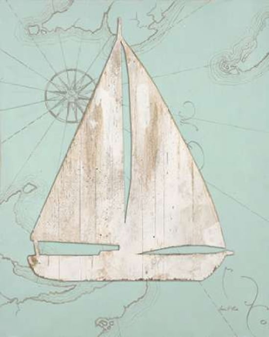 Coastal Sailboat Canvas Art - Arnie Fisk (24 x 30)