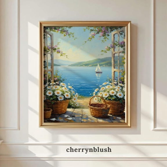 Coastal Sailing Boat Poster - Nautical Wall Art - Coastal Posters -, Unframed Poster Size 8x12