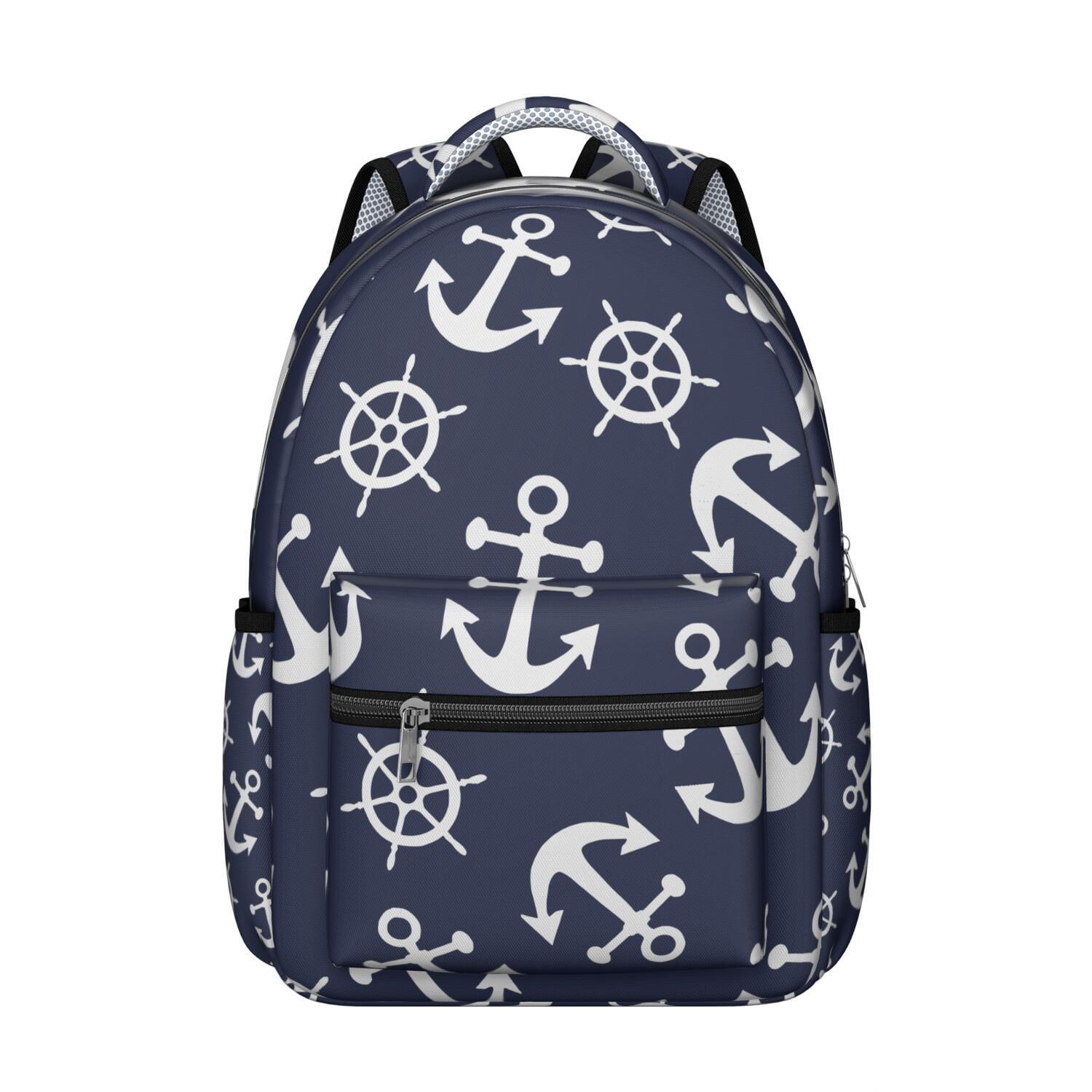 Coastal Sailing Student Backpack Durable Waterproof School Bag