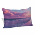 Coastal Sea Body Pillow Cover Summer Coastal Beach Pink Blue Ocean ...