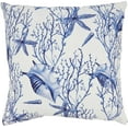 thumbnail image 1 of Coastal Sea Shell and Coral Outdoor Pillow with Poly Fill, 1 of 5