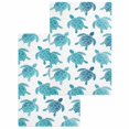 thumbnail image 1 of Coastal Sea Turtle Kitchen Dish Towels for Drying Dishes Set of 2, Nautical Turquoise Ocean Creatures Waffle Weave Microfiber Hand Tea Bathroom Towels Quick Dry & Absorbent Towel 15.7x23.6, 1 of 7