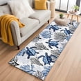thumbnail image 1 of Coastal Sea Turtles 2'x6' Runner Rugs for Hallway Kitchen Bedside Non Slip Washable, Blue Summer Coral Ocean Beach Entryway Rug Runners with Rubber Backing, Long Carpet Runner for Laundry Room, 1 of 8