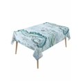 thumbnail image 1 of Coastal Seahorse Table Cloth, Ocean Nautical Starfish Seashells Coral Waterproof Tablecloth for Rectangle Tables, Reusable Washable Fabric Table Cover for Restaurant Kitchen Dining Tables 54"x108", 1 of 6
