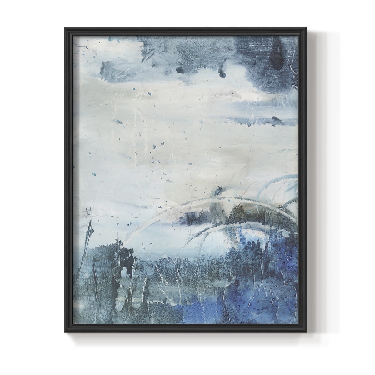 Coastal Seas II Framed Print in Black Solid Wood Framed Print No Nail Hanging