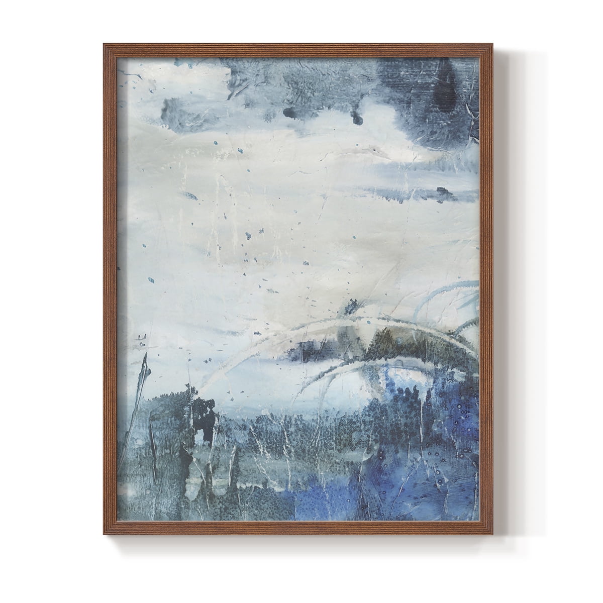 Coastal Seas II Framed Print in Brown Solid Wood Framed Print No Nail Hanging