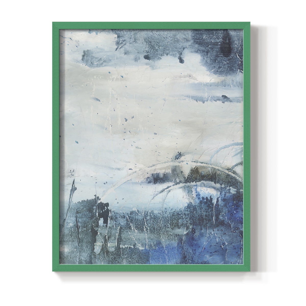 Coastal Seas II Framed Print in Green Solid Wood Framed Print No Nail Hanging
