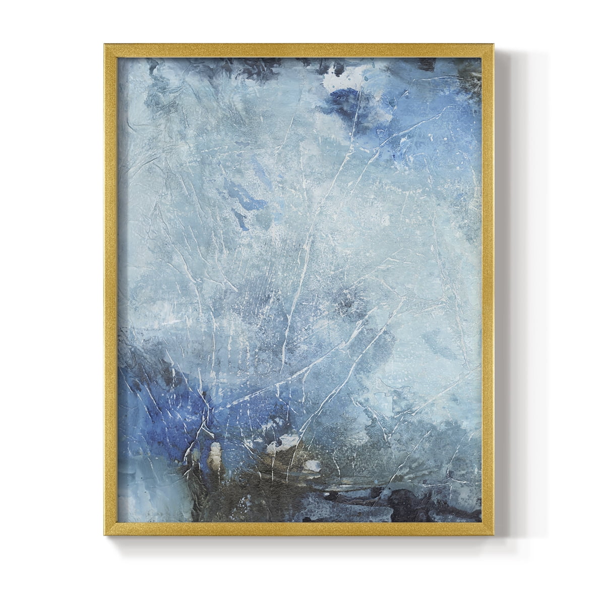 Coastal Seas III Framed Print in Gold Solid Wood Framed Print No Nail Hanging