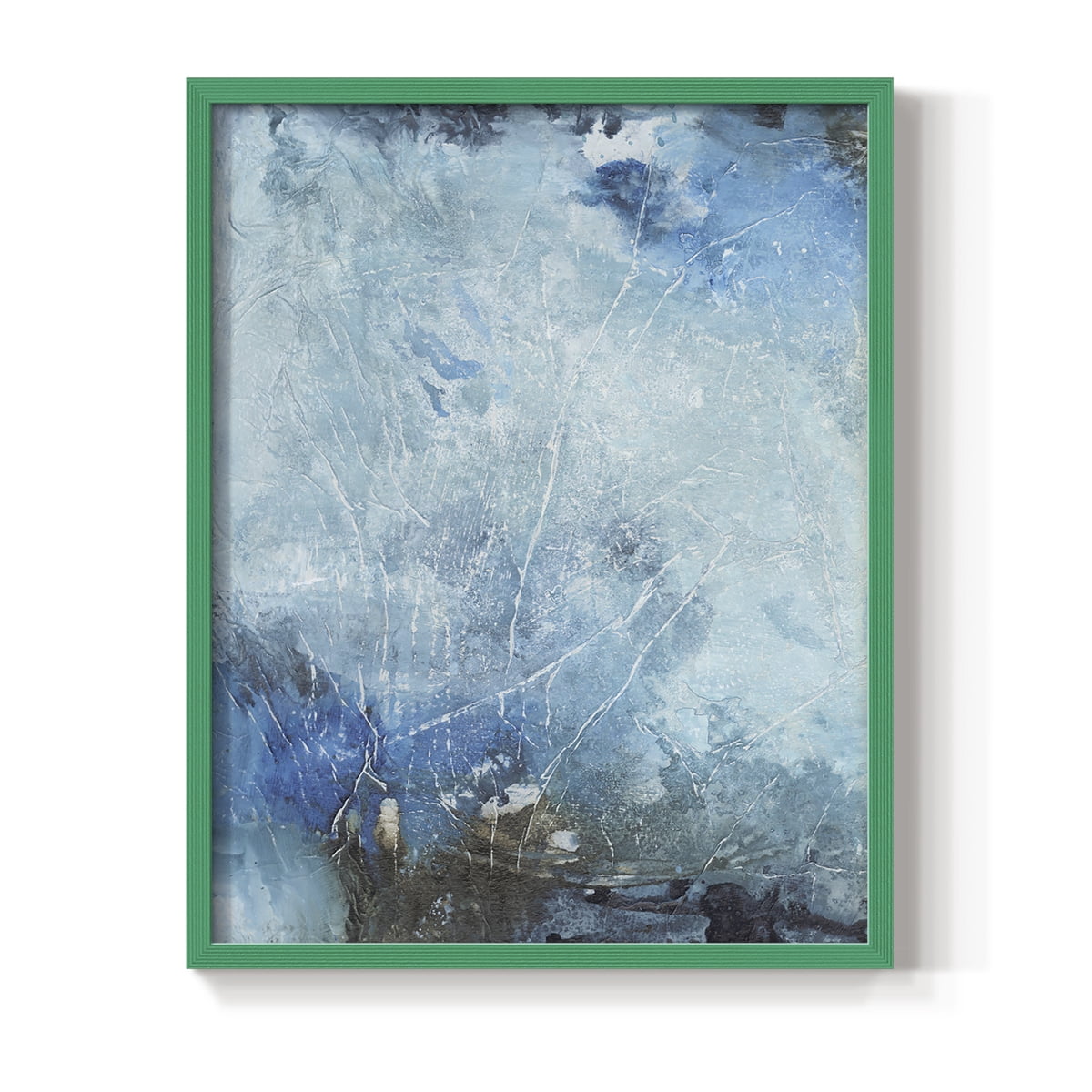 Coastal Seas III Framed Print in Green Solid Wood Framed Print No Nail Hanging