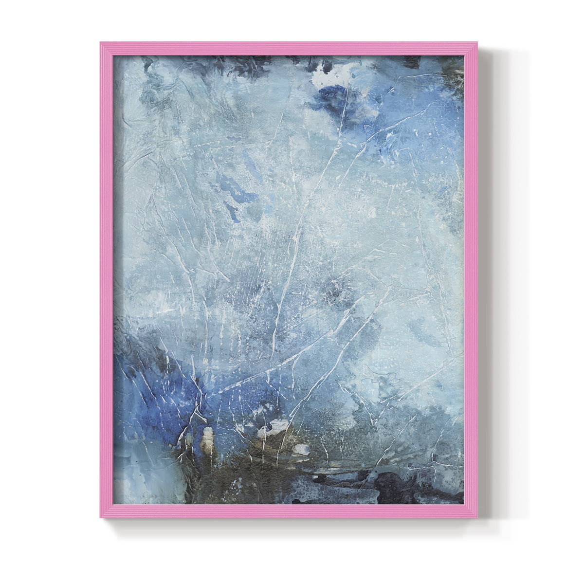 Coastal Seas III Framed Print in Pink Solid Wood Framed Print No Nail Hanging