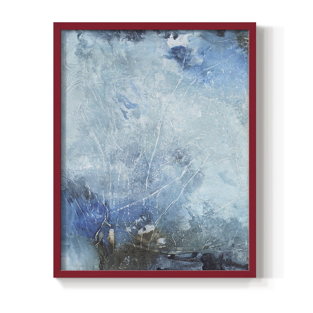 Coastal Seas III Framed Print in Red Solid Wood Framed Print No Nail Hanging