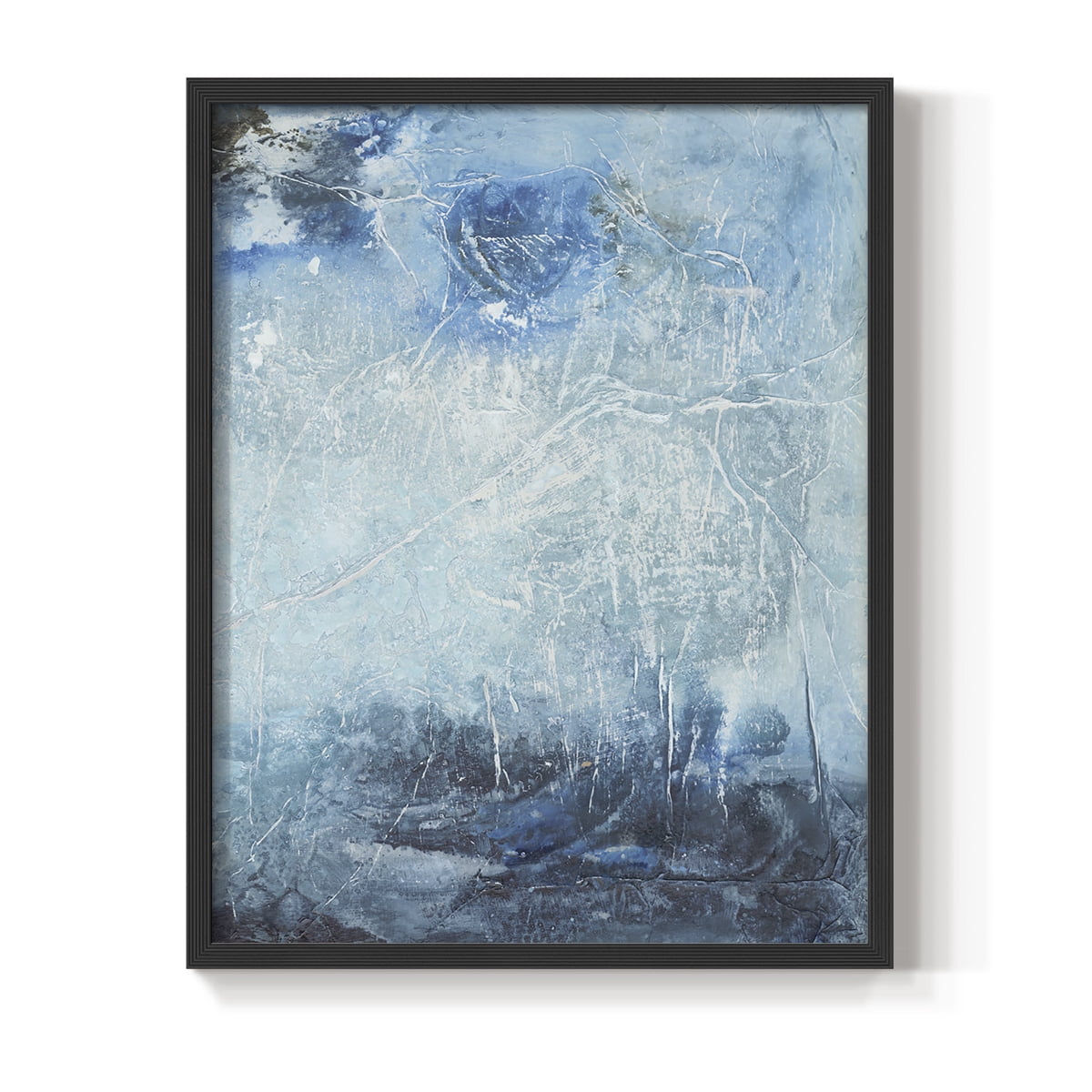 Coastal Seas IV Framed Print in Black Solid Wood Framed Print No Nail Hanging
