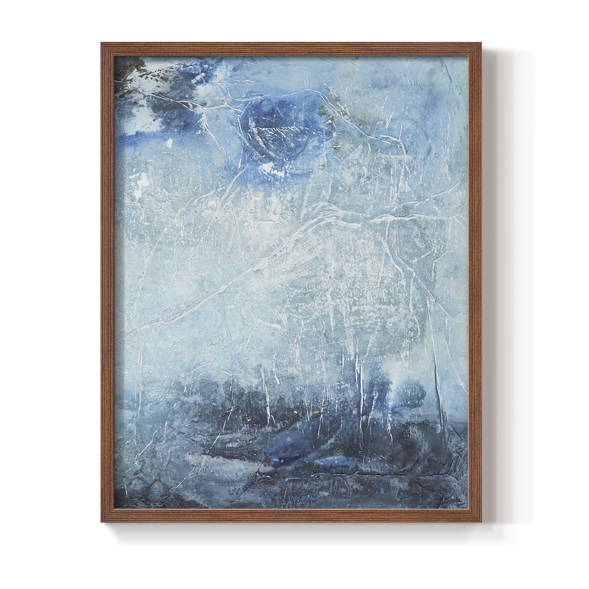 Coastal Seas IV Framed Print in Brown Solid Wood Framed Print No Nail Hanging