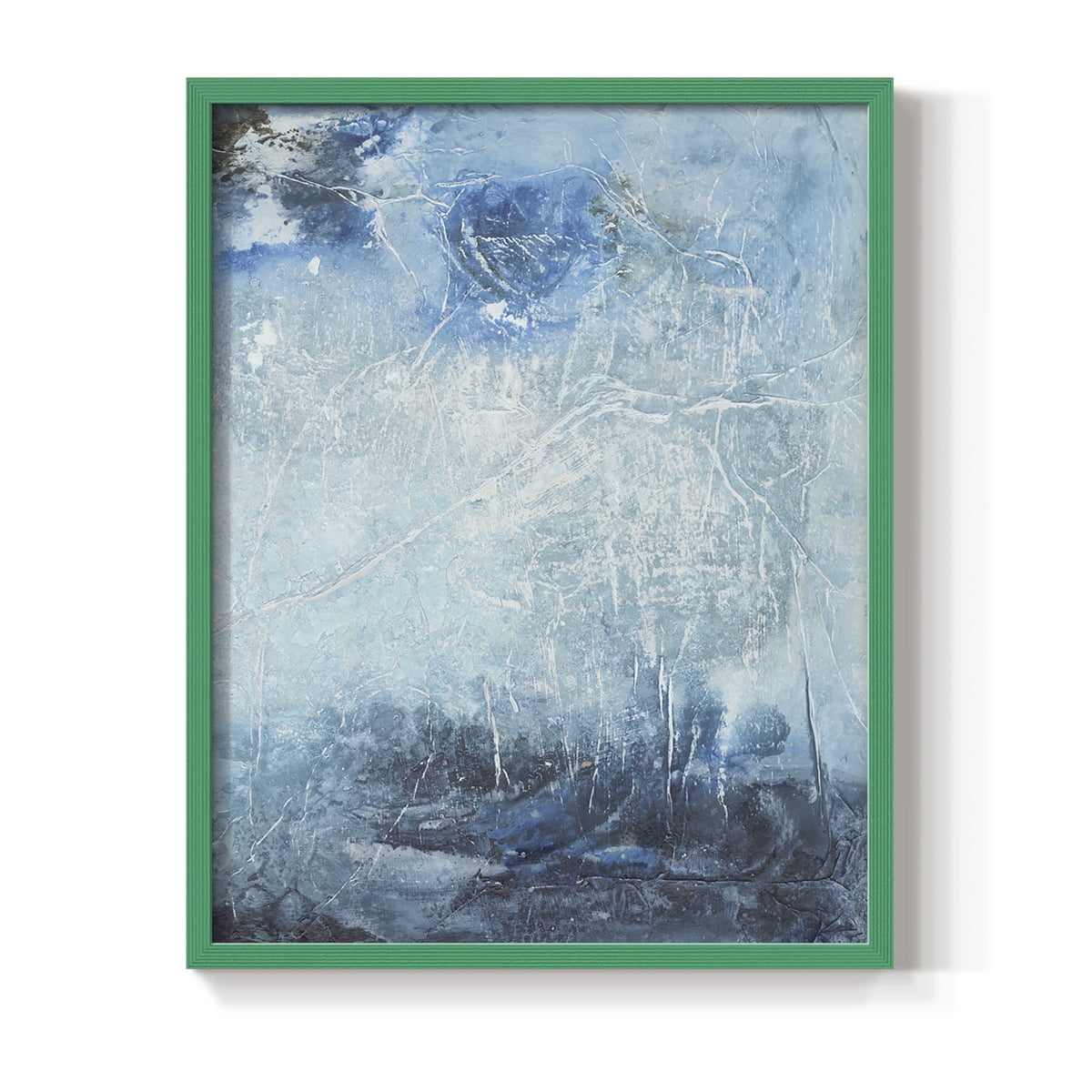 Coastal Seas IV Framed Print in Green Solid Wood Framed Print No Nail Hanging