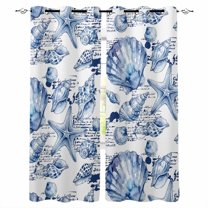 Navy Blue Gray Stripe Blackout Curtains for Bedroom, Modern Farmhouse ...