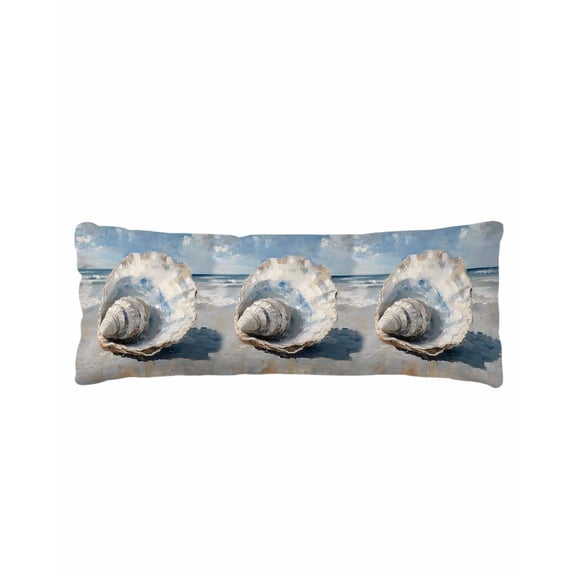 Coastal Seashells Body Pillow Cover 20 x 60 Inch Decorative Pillow Cover Modern Abstract Simple Oil Painting Lumbar Pillowcase Seasonal Rectangle Cushion Case for Couch Sofa Bed Living Room