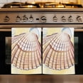 thumbnail image 1 of Coastal Seashells Kitchen Towels Set of 3, Ocean Beach Nautical Marine Life Absorbent Dish Towels for Kitchen, Microfiber Hand Towel, Quick Drying Tea Towel for Cleaning Decorative Dishcloths, 1 of 7