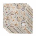 thumbnail image 1 of Coastal Shell Conch Cloth Napkins, Summer Beach Starfish Burlap Washable and Reusable Dinner Napkins Set of 6, Table Napkin for Kitchen Party Birthday Wedding Hotel Housewarming 20"x20", 1 of 9